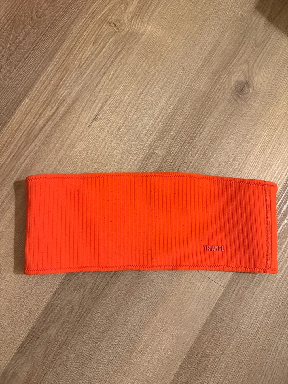 triangl swimwear Neon Orange Ribbed Bandeau Top